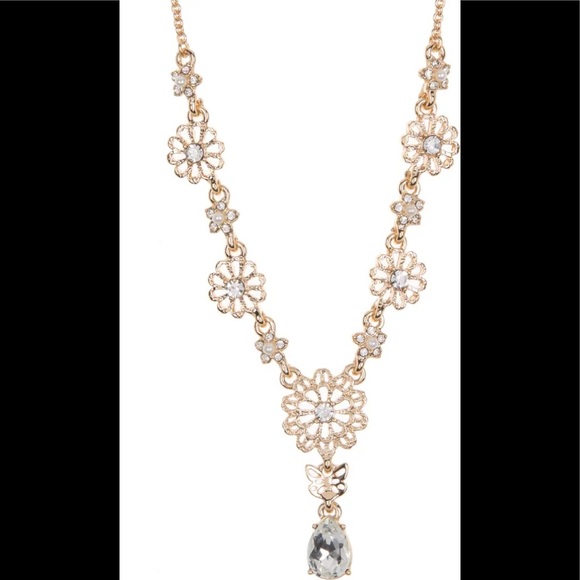 Marchesa Floral Statement Necklace - Picture 1 of 6